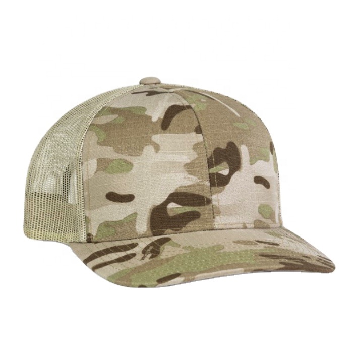 Custom Unisex Logo Hunting Camouflage Cap and Trucker Hat Wholesale Camo Hats Magic Tactical Embroidery Sport Trucker Caps