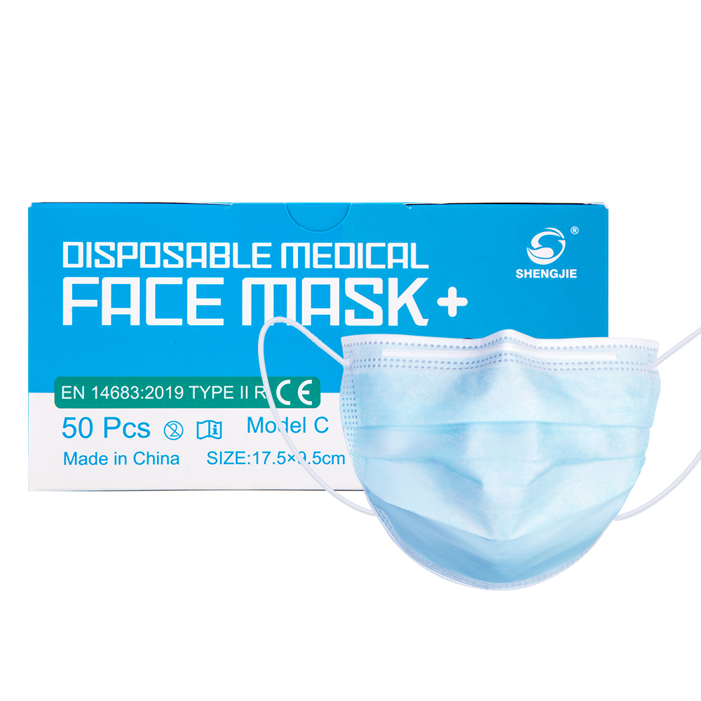 Model C Wholesale ASTM disposable medical surgical use 3 layers face mask earloop