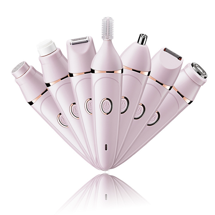 7 в 1 розовый Usb нож для носа и бровей машинка триммер для волос ручка для безболезненного электрического триммера для бровей электронный инструмент для Dermaplaning