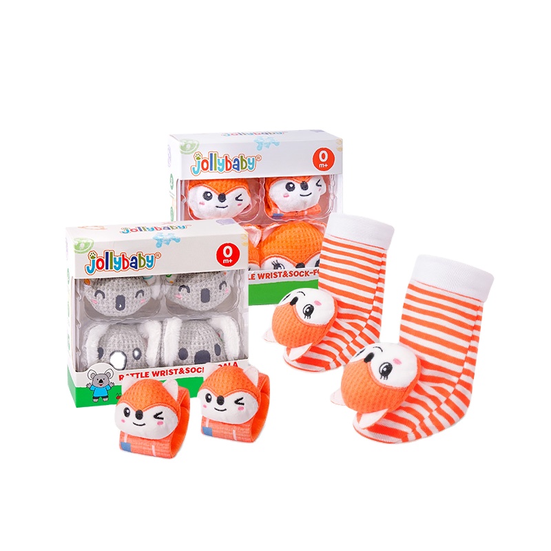 Фабрика Jollybaby, тканевые носки с животными для малышей, малышей, детей, новорожденных, носки для запястья, погремушек и обуви, игрушка для активного отдыха
