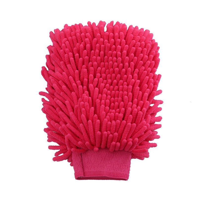 Microfiber Car Wash Mitt Ultrafine Fiber Chenille Wash Glove Soft Mesh Backing No Scratch Car Cleaning