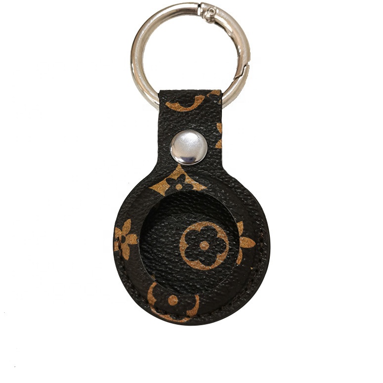 Hot Selling Luxury Design Leather Case for Apple Airtags Tracker Finder Key Ring Holder Protective Cover for Dogs Keys