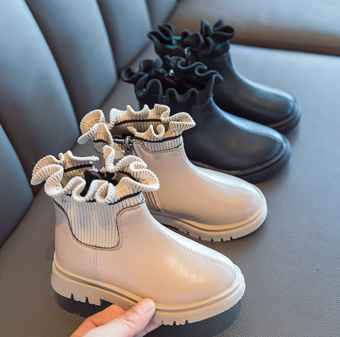 Winter Warmly Toddler Pu Fashion Snown Boots Kids Boots