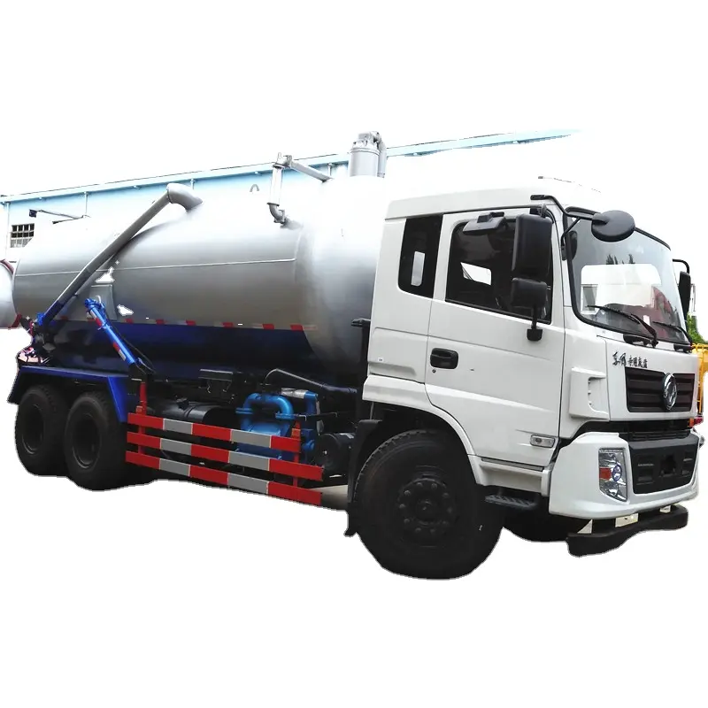 Dongfeng 10cbm 15 cbm 18cbm vacuum tank suction tanker truck emptying sewage from sewer high pressure vacuum suction truck