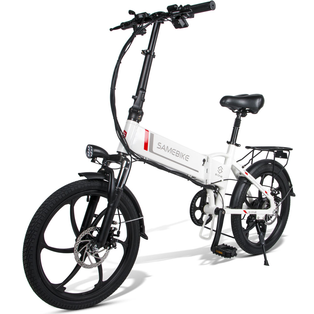 (В наличии в Великобритании) Samebike 20LVXD30 алюминиевый сплав складной электрический велосипед, фара для электровелосипеда в 48V 350W ЖК-мопеда велосипеда 20 "Электрический велосипед