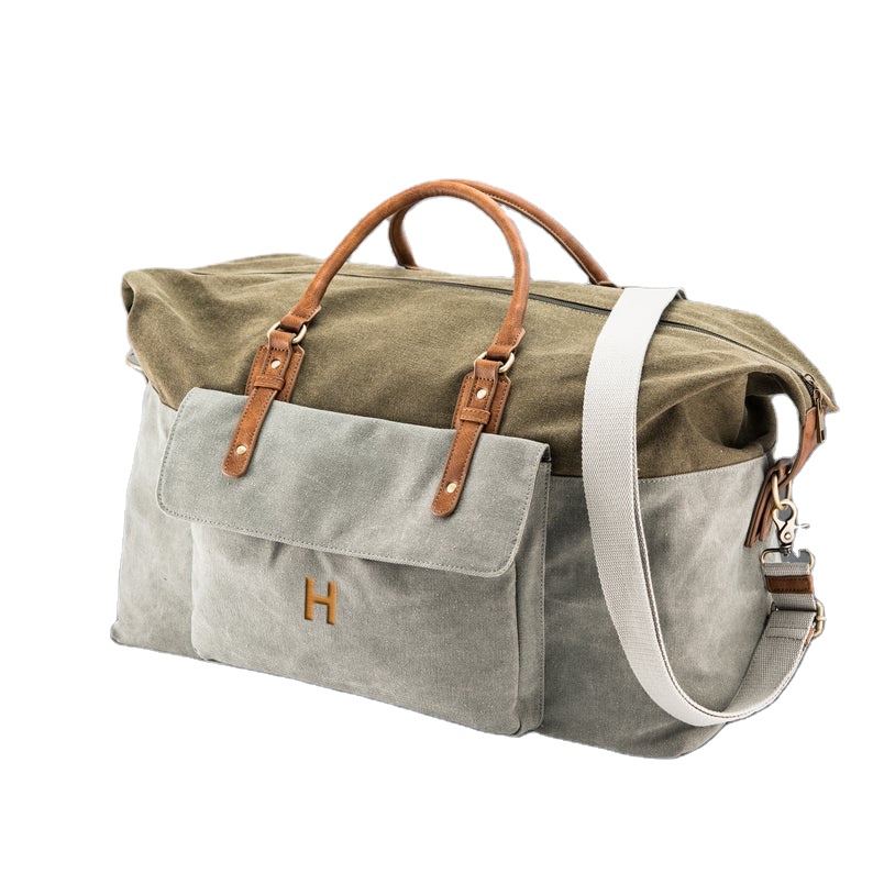 Weekender Bag Wholesale Personalized Monogram Highlight Vegan Faux Leather Gift For Him Overnight Duffle Carry On Men's Gym Bag