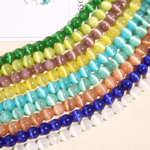 New glass beads for jewelry making diy Cats Eye beads Round polished DIY & different size for choice 753432