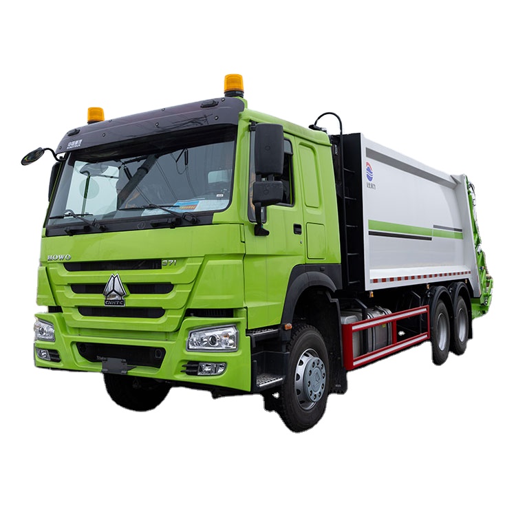 Мусоровоз HOWO 6x4 уплотнитель для мусора Евро 4, мусороуборочный задний погрузчик, зеленый дизельный мусороуплотнитель