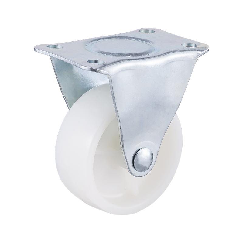 50mm 2 Inch Gaming Chair Plastic Caster Wheels White PP Office Chair Locking Casters