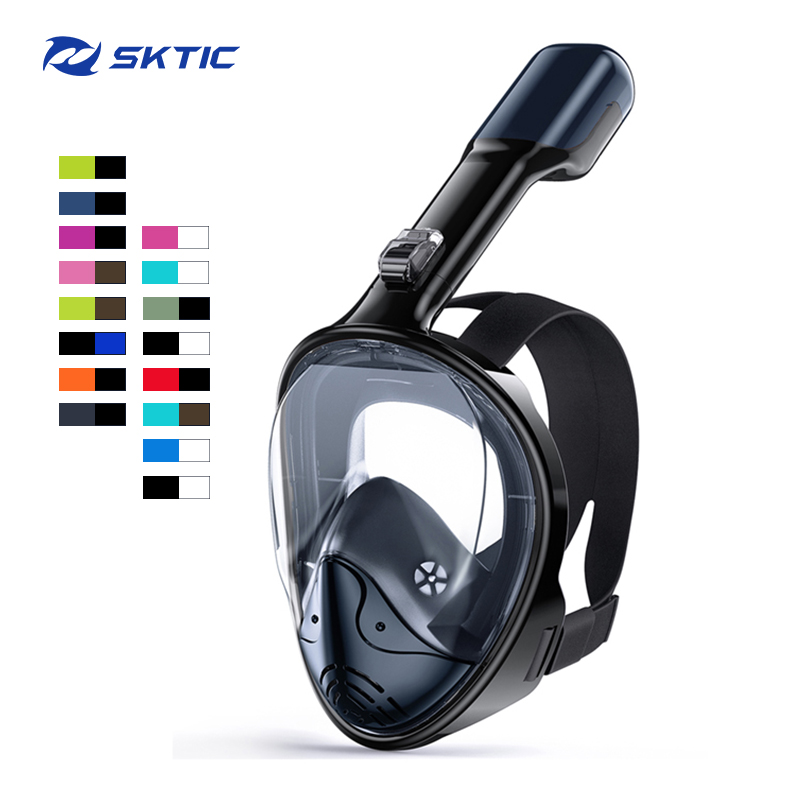 SKTIC Anti Fog Anti Leak Soft Silicone Diving Equipment Freediving Swimming Googles Camera Mount Snorkeling Diving Masks