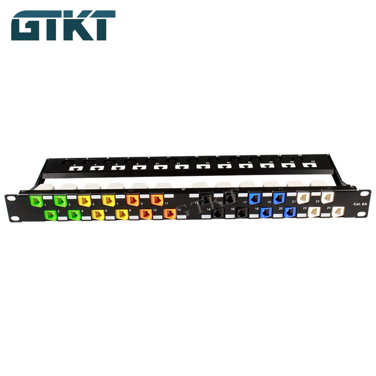 Модульная коммутационная панель с 24 портами Cat6a keystone jack lan для сетевых шкафов