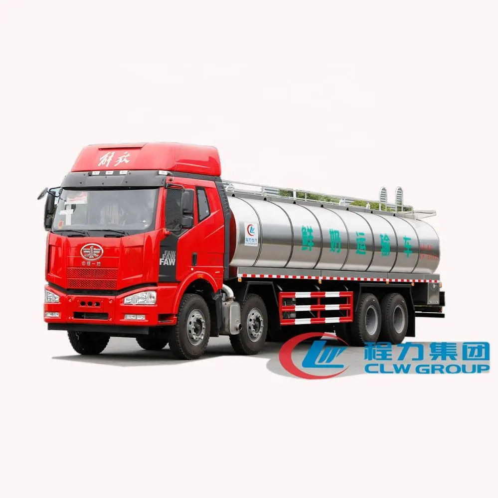 Heavy Duty 16T to 20T Loading Capacity  8X4 Insulation Milk Truck  made by food grade stainless steel