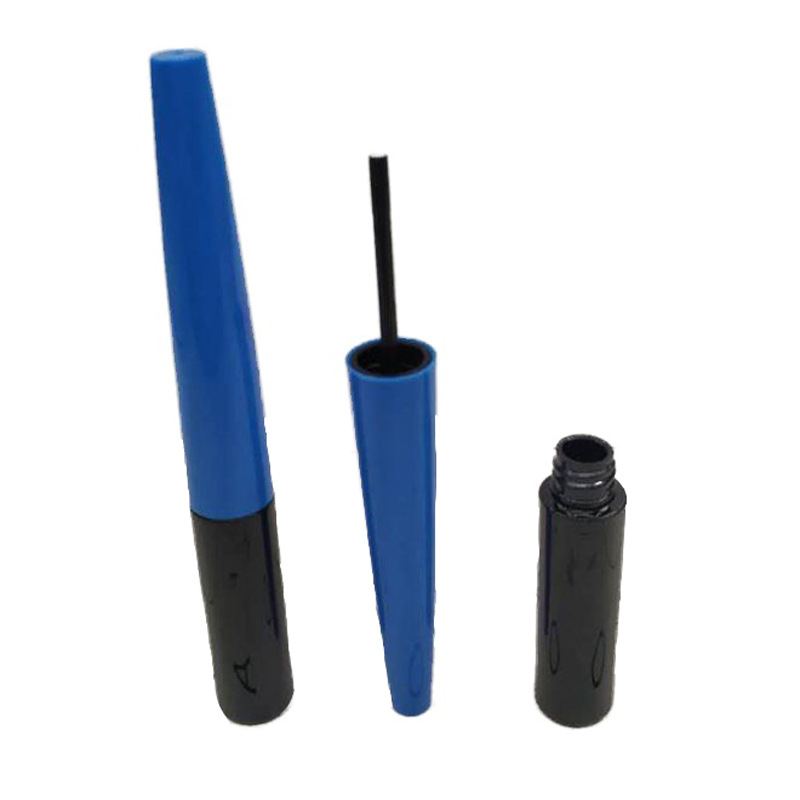 Factory customized cosmetic packaging fashion plastic conical liquid eyeliner tube slim round mascara tube