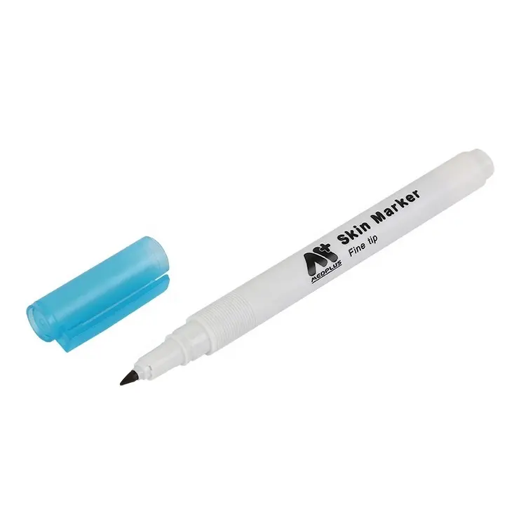 Safe and waterproof 0.5mm writing thickness medical surgical pen and ink smooth skin marker