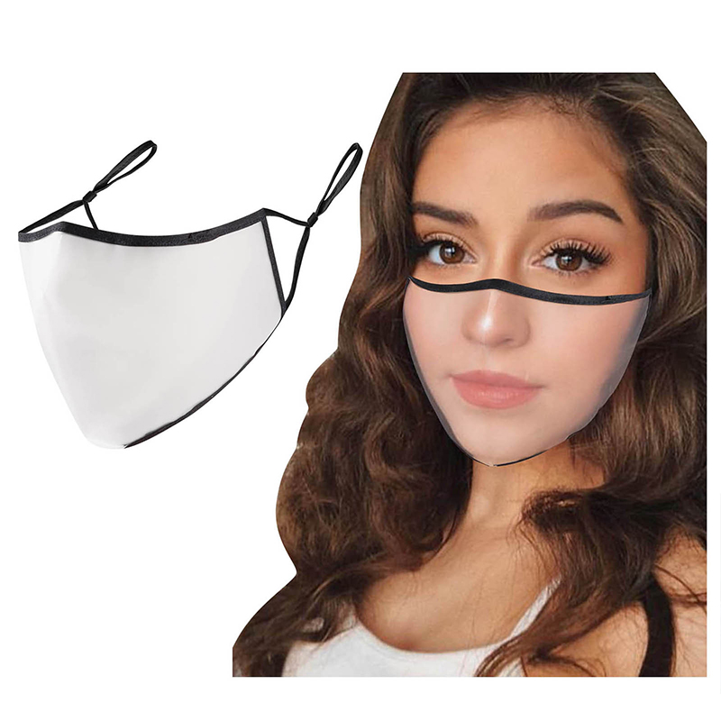 Anti fogging transparent plastic full face mask mouth shield mask reusable transparent clear face mask