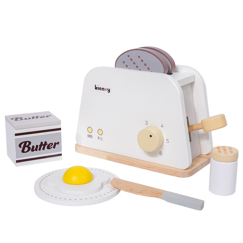2406 New Small Household Appliances Toy Wooden Toddler Mini Kitchen Wooden Play Toys Pretend Accessories For Children