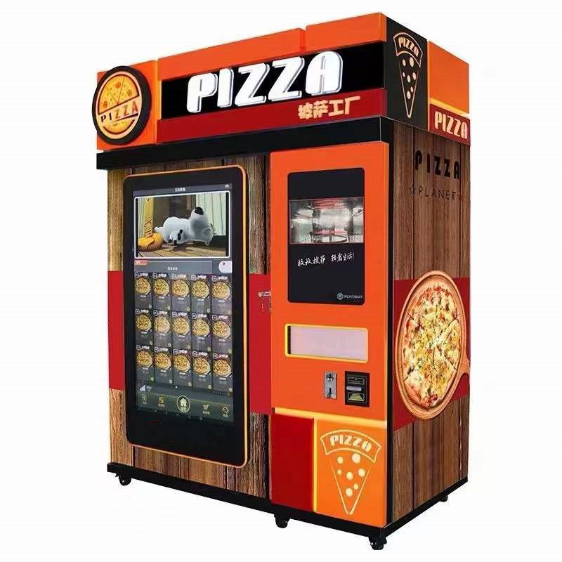 outside street food pre-made Pizza Vending Machines Cooking Hot Food Fully Automatic Smart Pizza Vending Machines