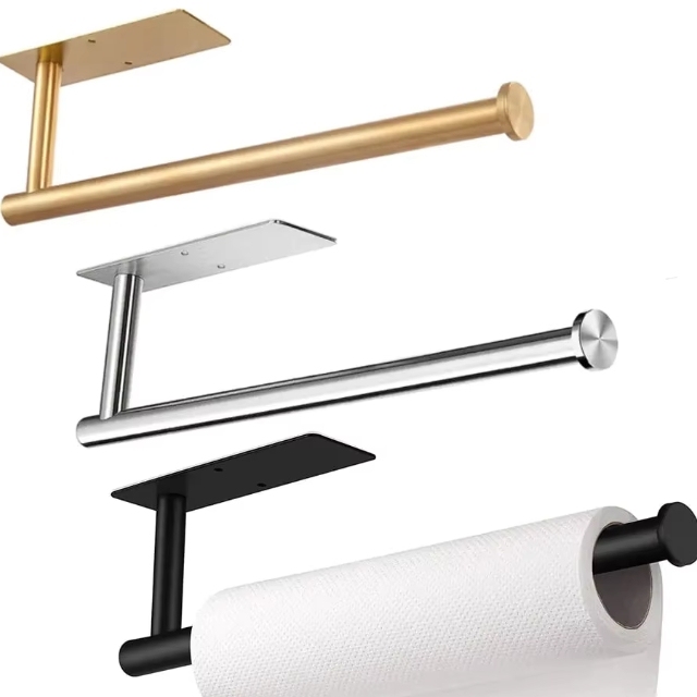 Modern Stainless Steel Toilet Paper and Paper Towel Dispenser for Kitchen and Bathroom Accessories
