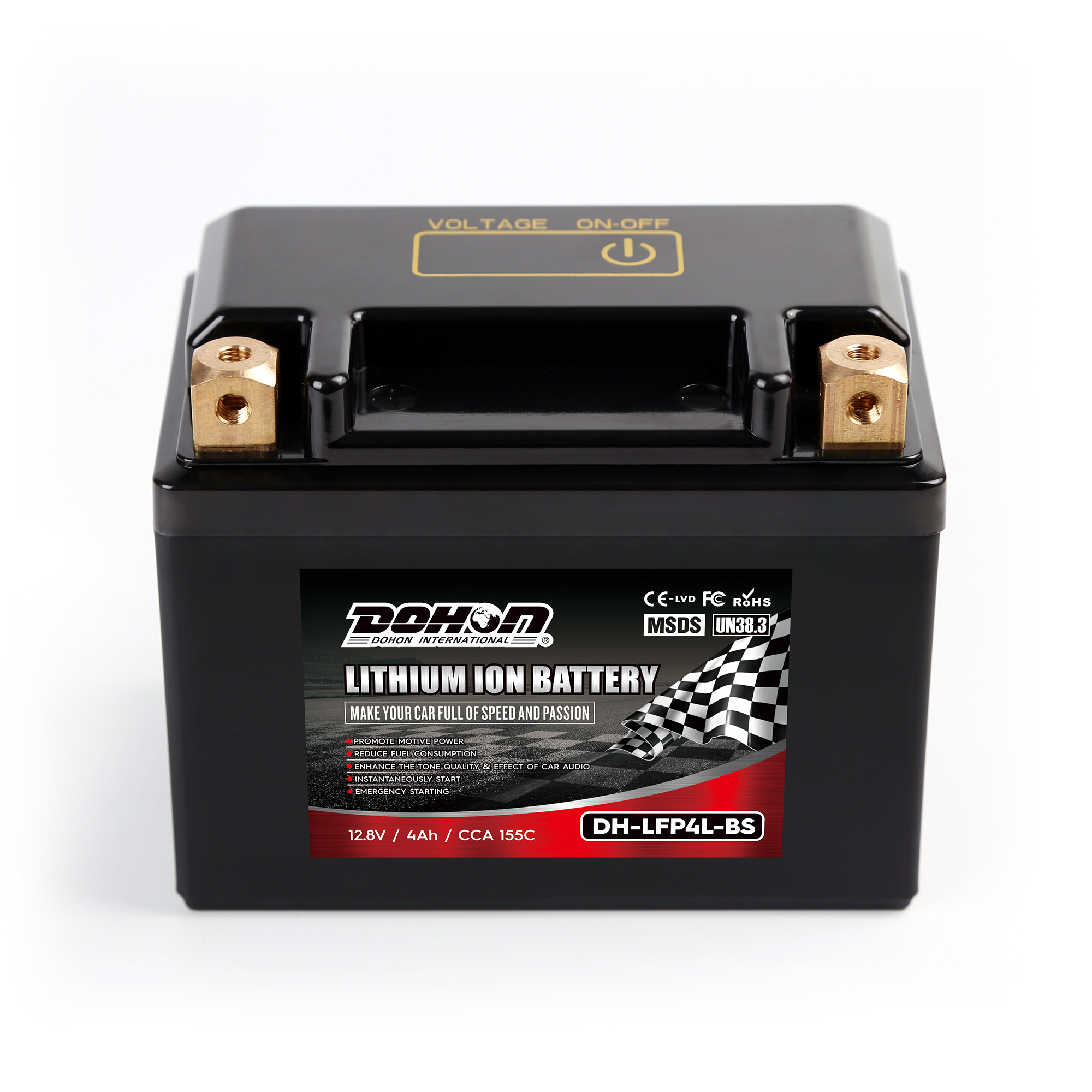 LFP4L-BS 2Ah cca155 батарейки литий-ионные Lifepo4 с bms для молнечной батареи RV электромобиль скутер мотоцикла лодка