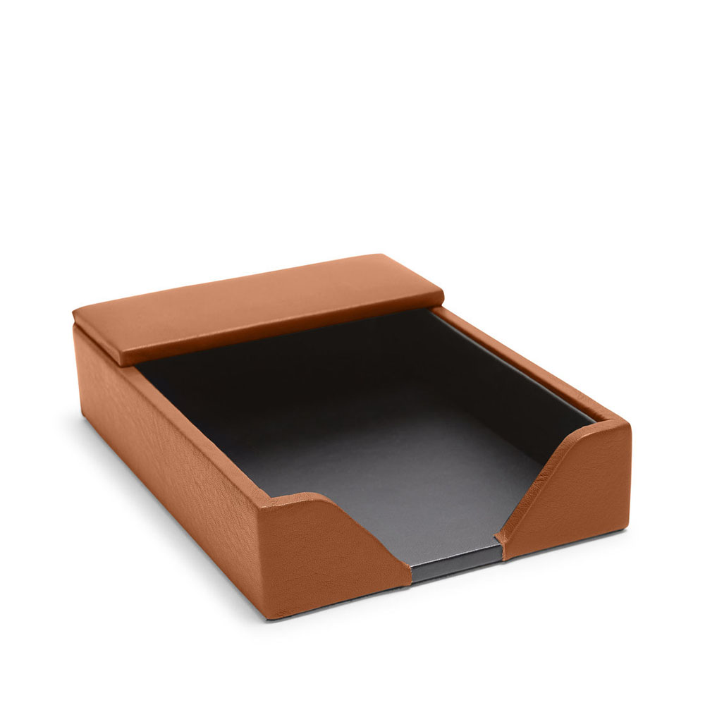 Custom PU Leather Office Memo Note Box Pad Holder