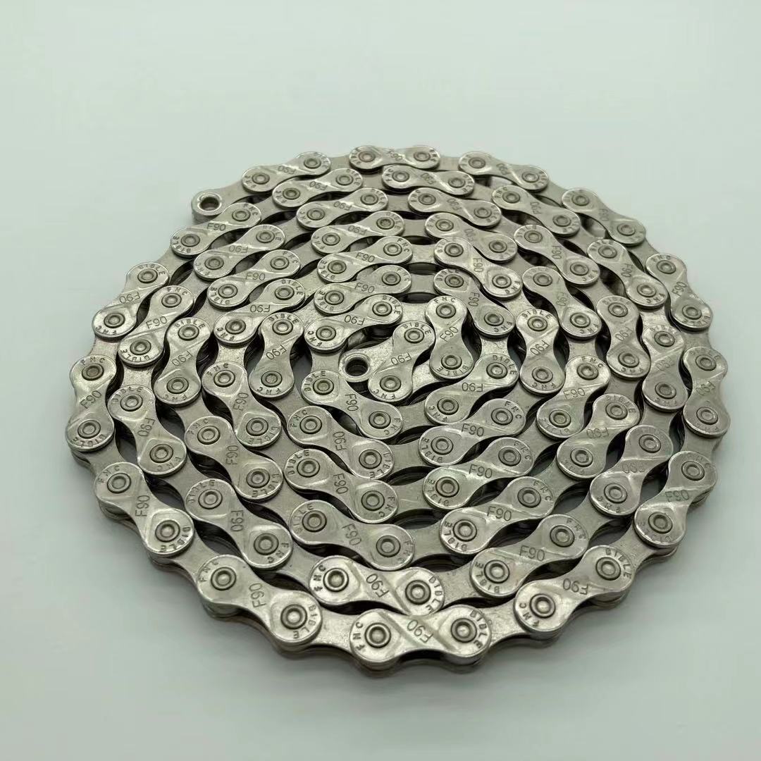 FNC 9 speed ultra-light mountain bike chain silver stainless steel ultra-light bike chain