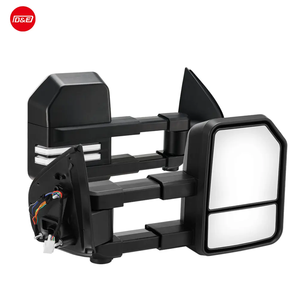 Высококачественные раздвижные зеркала для буксировки для Mitsubishi Triton MQ/MR 2015 - ON Black