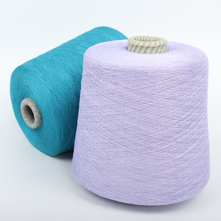 Multifunctional Eco-Friendly 100% Viscose Iced Yarn Rich In Color For Weaving