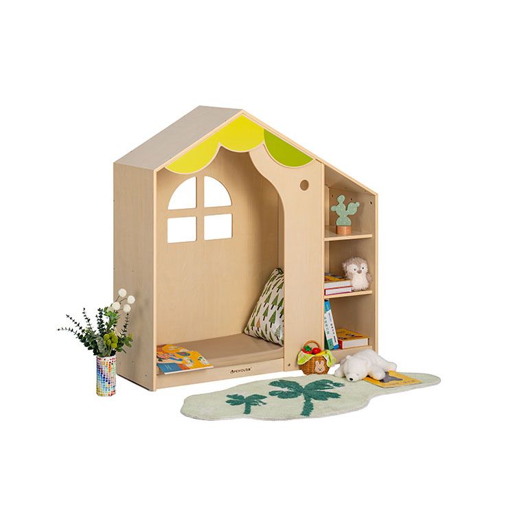 Montessori Wooden Furniture Kindergarten Modern Reading Island Preschool Kids Reading Sofa Set Children'S Library Reading House