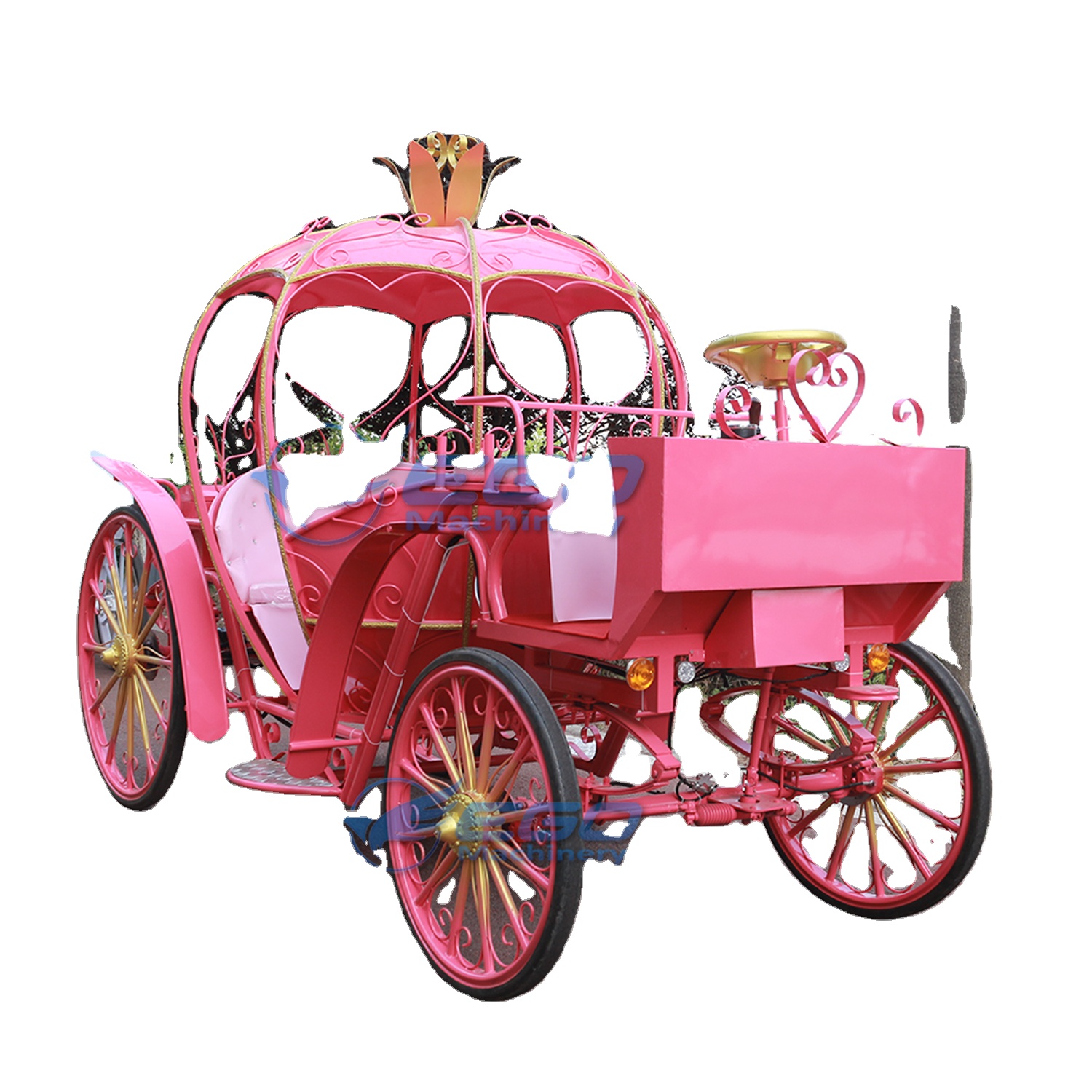 Pink Pumpkin Horse Carriage Fairy Tale Electric Cinderella Buggy for Adults Royal Horse Carriage Price