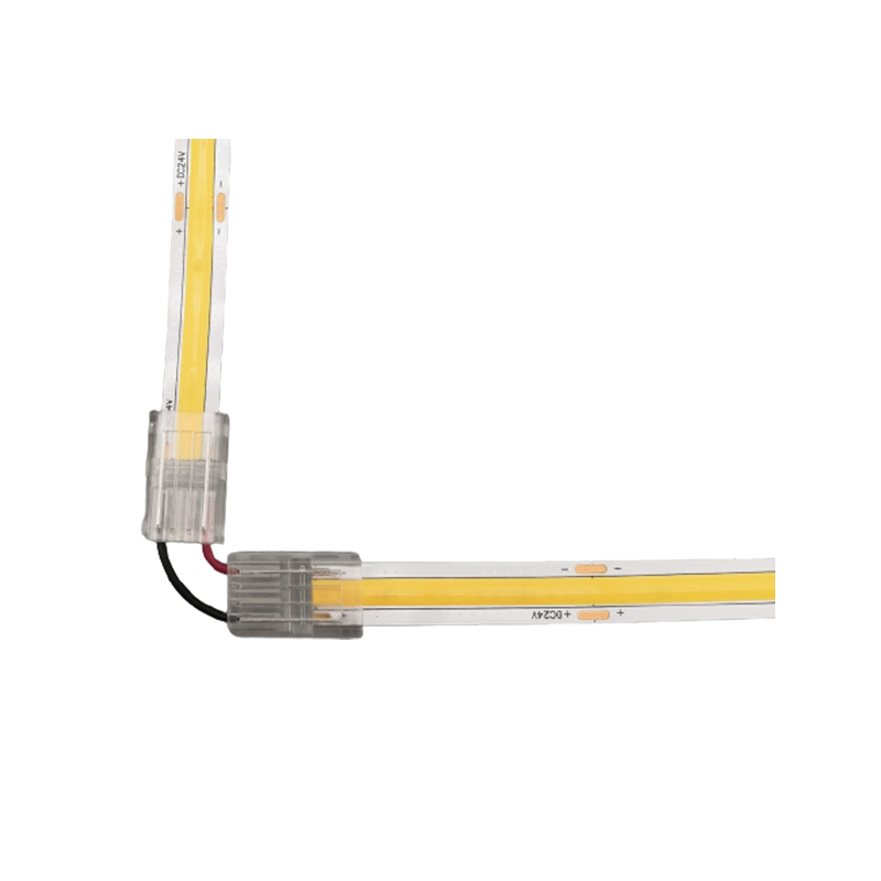 COYOLED Solderless DC12V 24V 36V 10mm broadband cable adapter L type cob led strip light