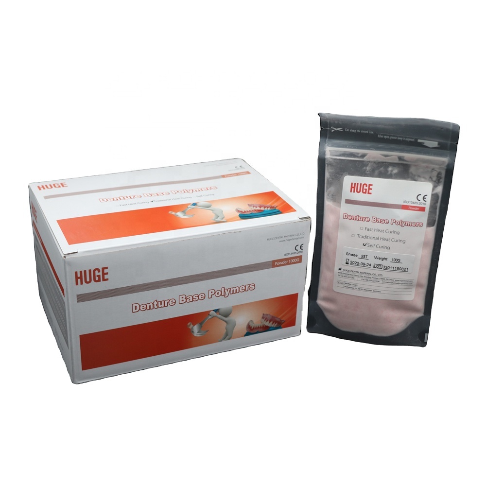 Huge Dental Denture Base Polymers Fast 20mins hot heat curing powder with liquid Acrylic Resin Practical Dental Material