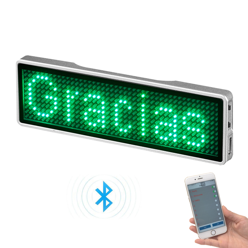 Перезаряжаемый светодиодный Bluetooth-бирка с прокруткой