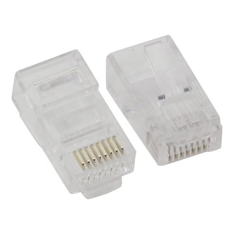RJ45 Кристальный разъем Cat5E /Cat6 FTP/UTP модульный заводской штекер