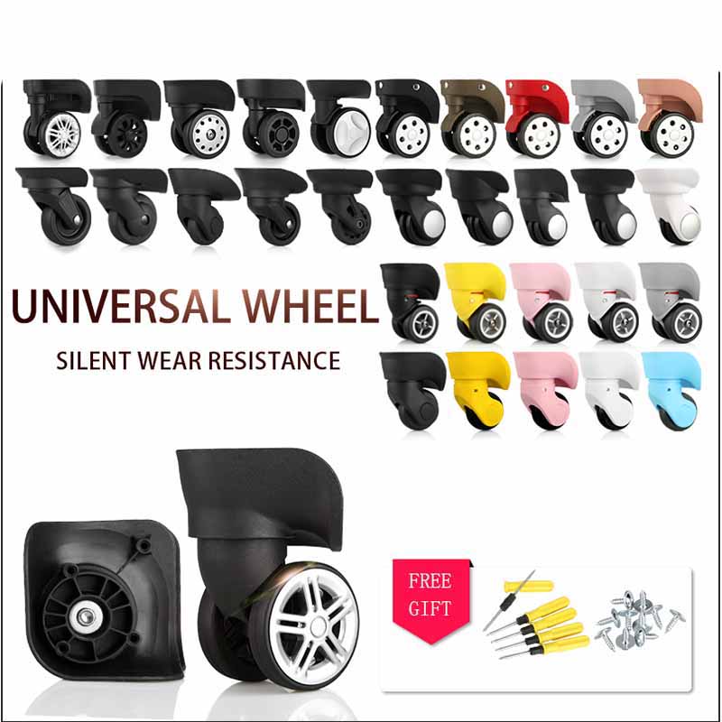 Trolley wheels travel mute wheels universal replacement mute suitcase accessories Caster Plastic luggage wheels