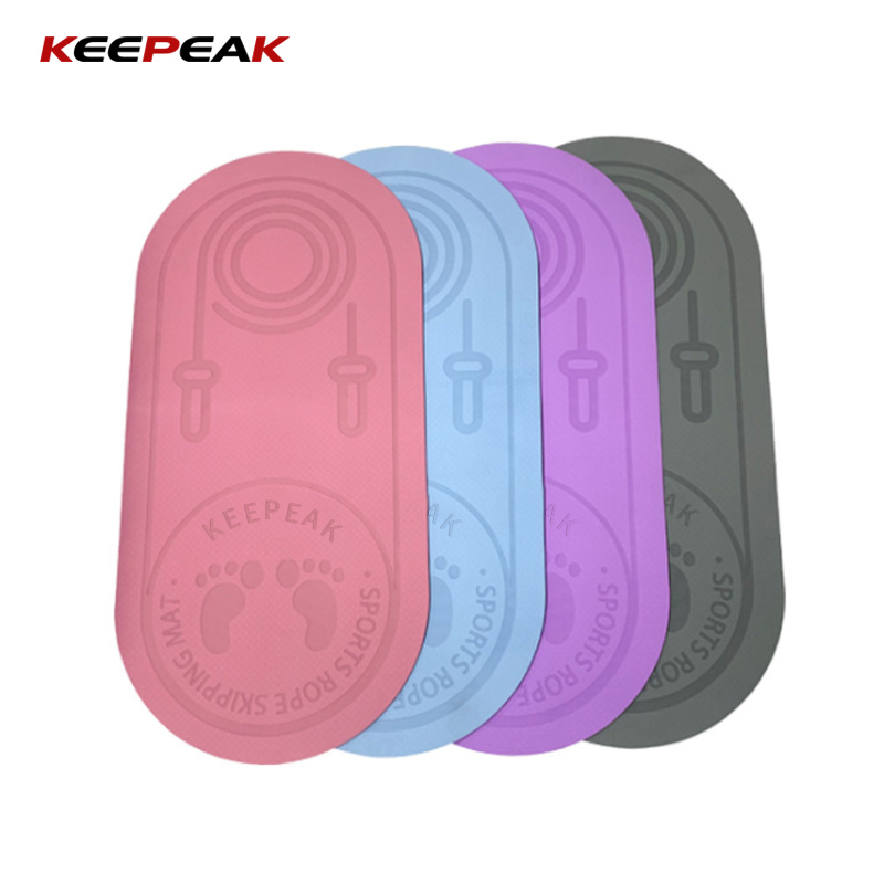 KEEPEAK Sound Proof Shock Absorber Workout Eco Oval Jump Rope Mat