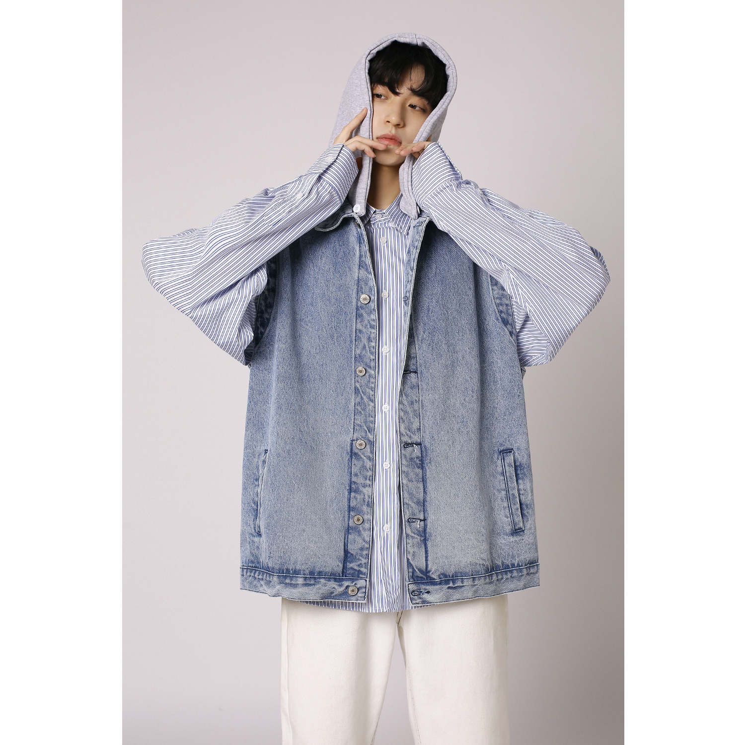 2021 Men's & Coats Plus Size Cowboy Vest Girl Loose Coat Women Denim Hooded Jackets For Men