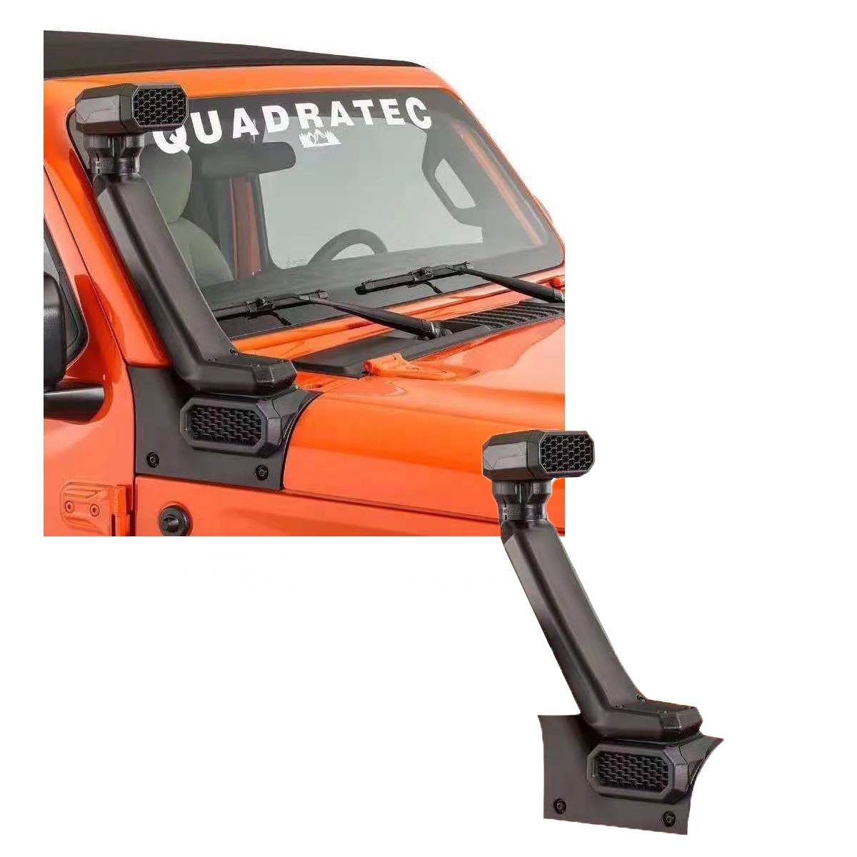 Автомобильные запчасти для внедорожника ABS, черное подводное плавание для Jeep Wrangler JL 18 +, Автоматический воздухозаборник, автомобильное подводное плавание для Wrangler JL, бензиновый