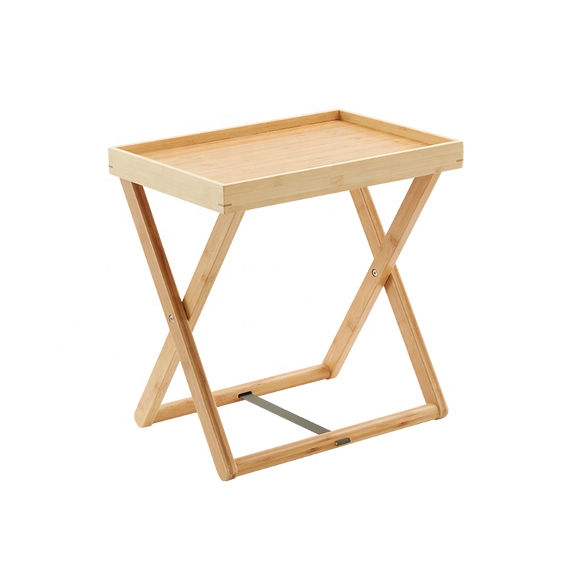 China bulk bamboo foldable breakfast table side coffee table bedroom