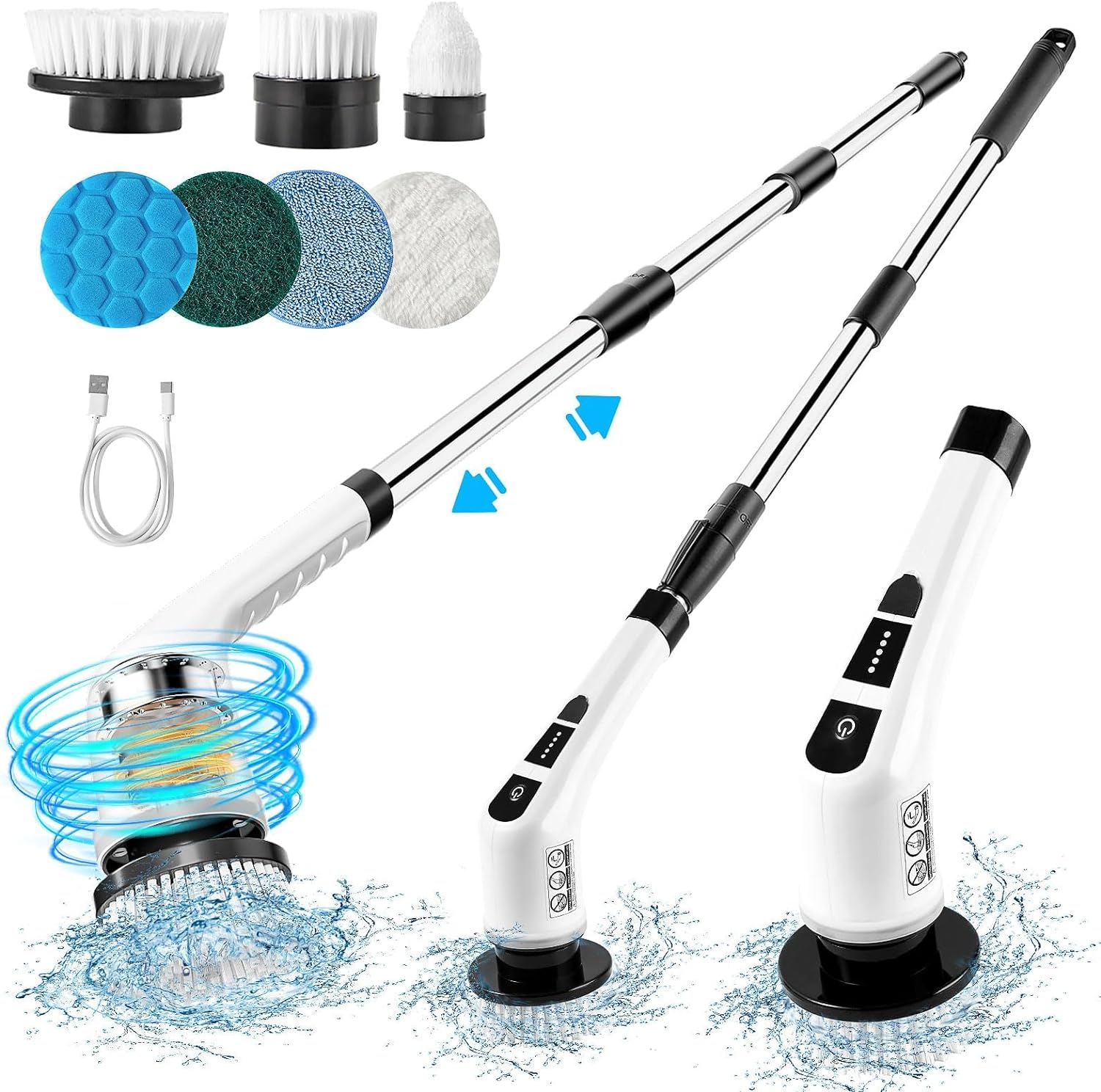 Home Multi Electric Cleaning Brush Bathroom Electric Spin Scrubber Electric Scrubber Cleaning Brush 7 In 1