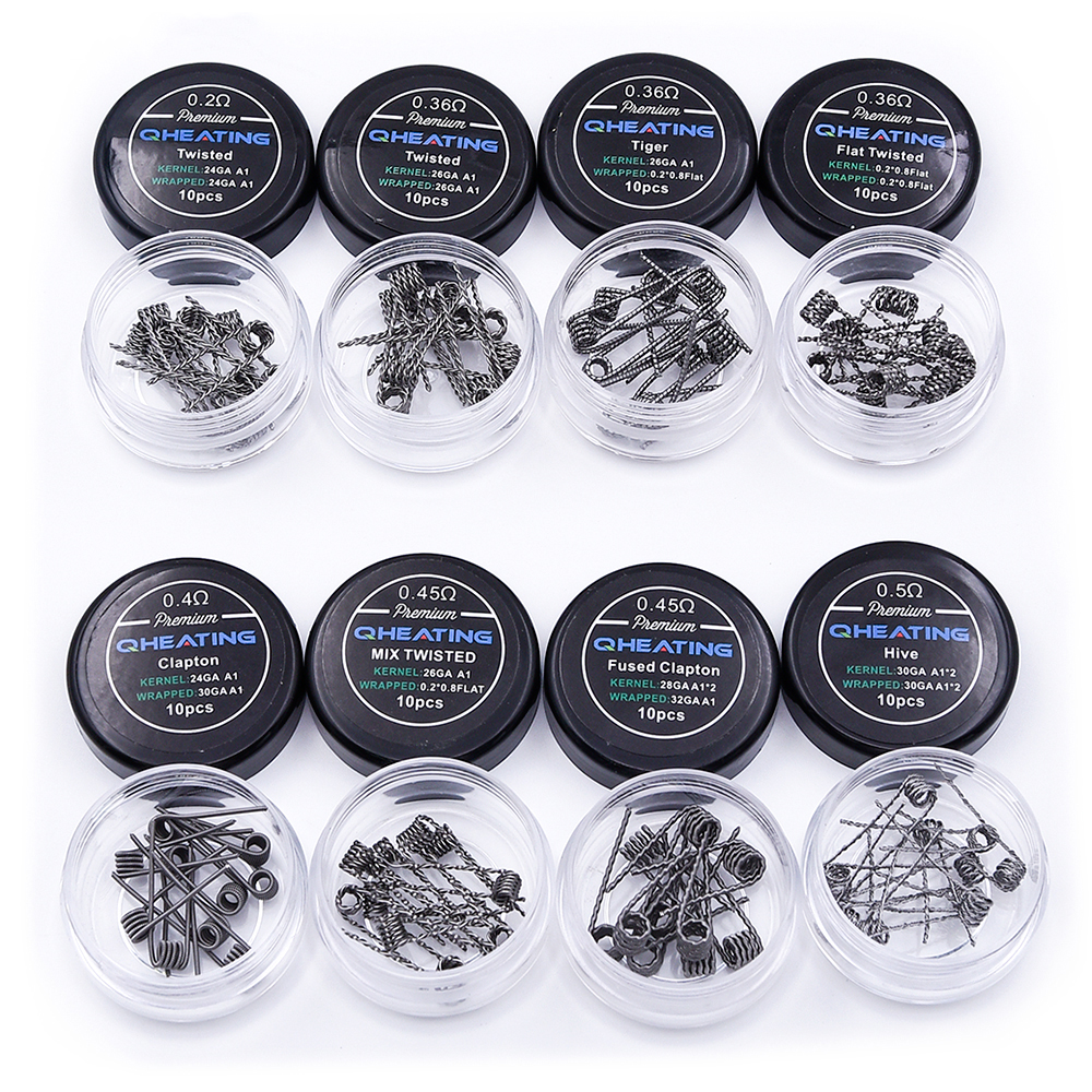 DIY vape Катушка Проволока Vaping KA1 электронные сигареты Prebuilt Clapton проволочные катушки