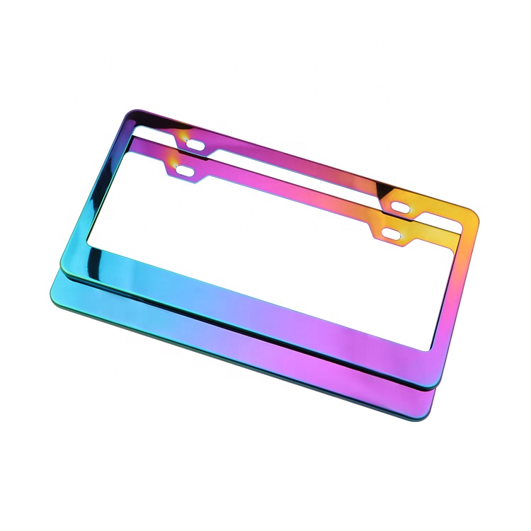 Exterior Accessories USA Size Stainless steel chorm license plate frame holder wholesale Placa de matricula for Car Decoration