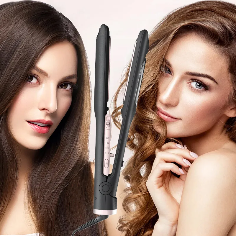 Portable Hair Straightener Curler Flat Iron Professional Travel Mini Hair Straightener For Dual Wet And Dry