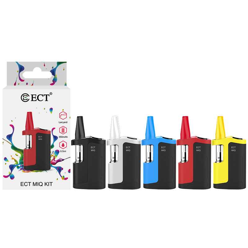 ECT MIQ испаритель ручка набор 350 мАч Регулируемое напряжение ладонь vape батарея 1 мл керамический pod картридж батарея Vape