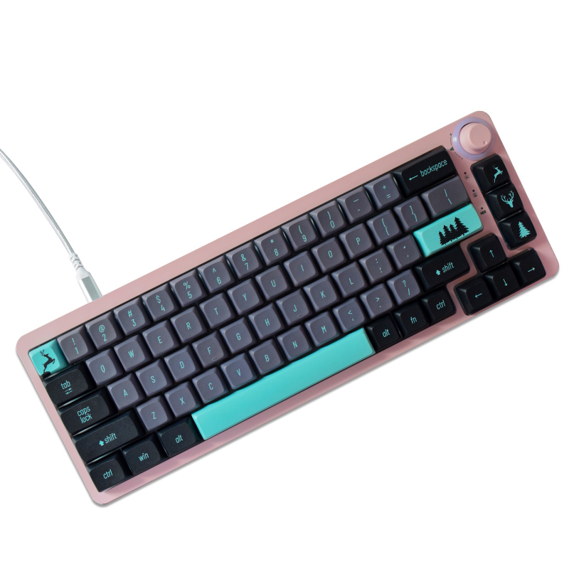 AFLION Custom Kabellose Mechanische Tastatur дешевый розовый 87 клавиш Горячая замена 3 режима беспроводной механический комплект клавиатуры