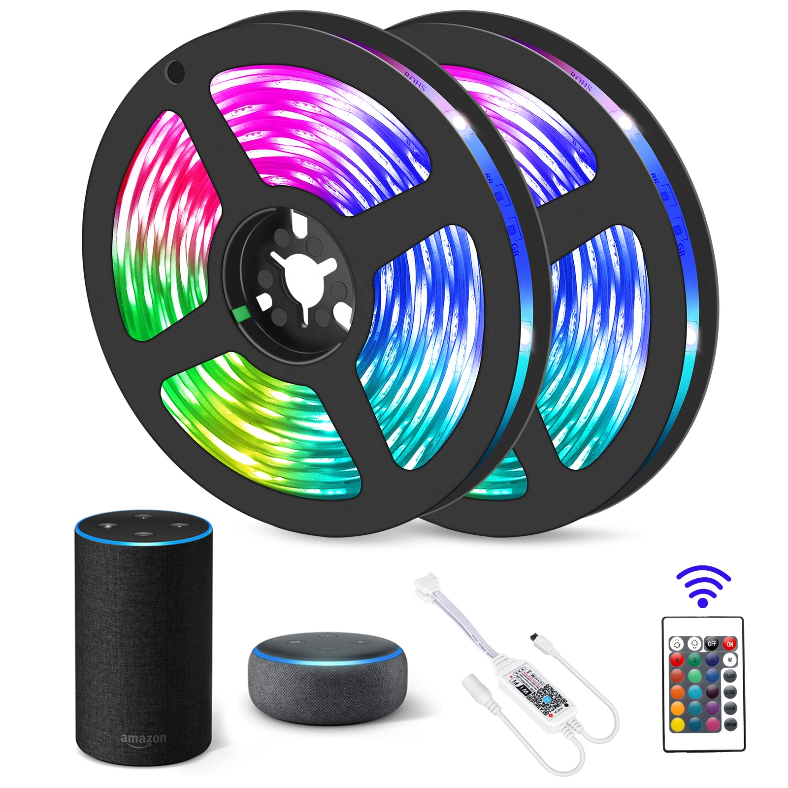 Светодиодная RGB лента с управлением через приложение Magic Home Pro, 15 м, 20 м, Wi-Fi, 5 м, 10 м, 12 В