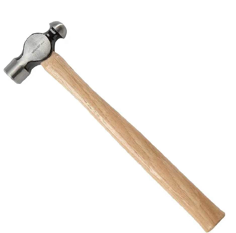 Impact Tool Ergonomic Wooden Handle Ball Pein Hammer 8 12 16 24 32 Oz Carbon Steel For Metal Rivet Chisel Punch