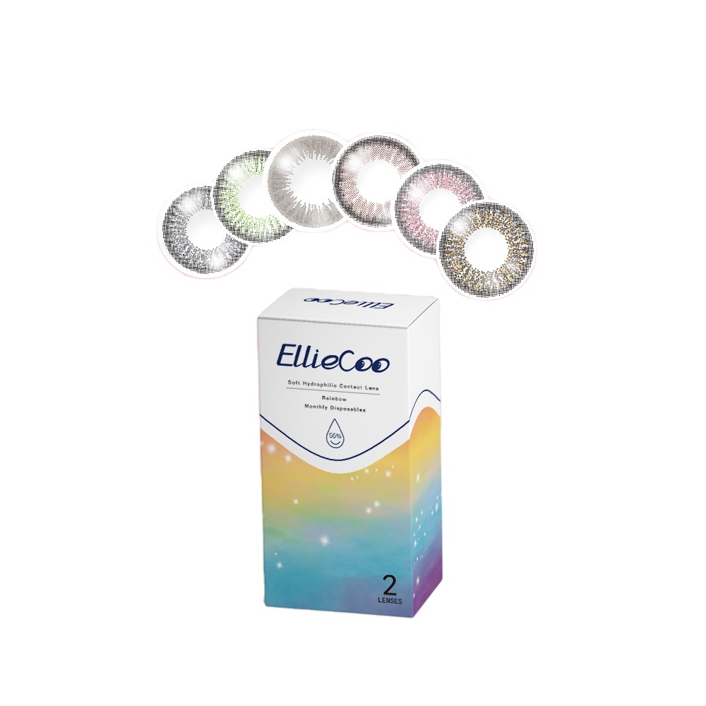 Серия ELLIECOO Rainbow цвета свежих оттенков цветные контактные линзы для глаз Косметические Оптовые цвета контактные линзы