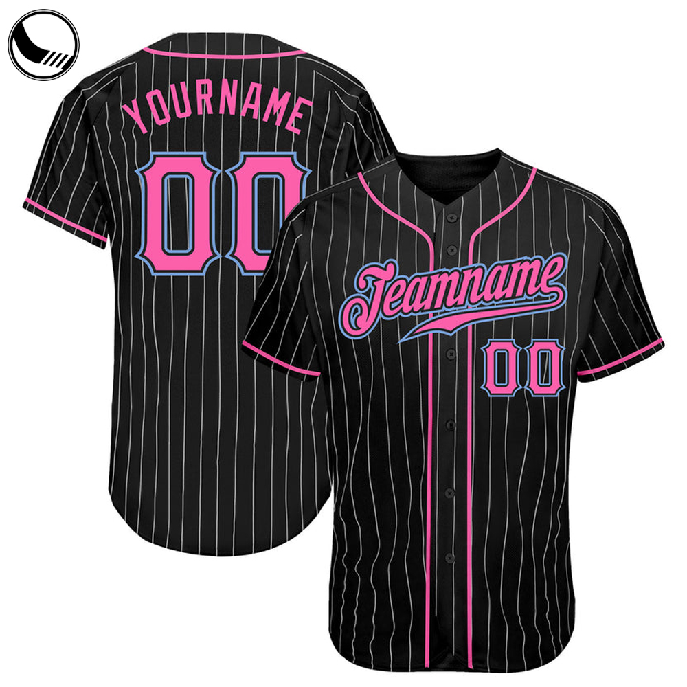 bottond pinstrip cotton girls embroidery canada america baseball uniform set custom blank black and white jersey baseball