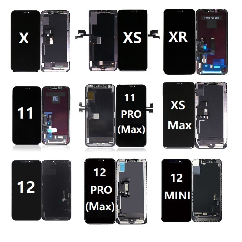 ЖК-дисплей Pantalla 11/12 Pro Max с сенсорным экраном и дигитайзером в сборе, сменный ЖК-дисплей для iPhone X, XR, XS Max, 11, 12 Pro Max, 12 Mini