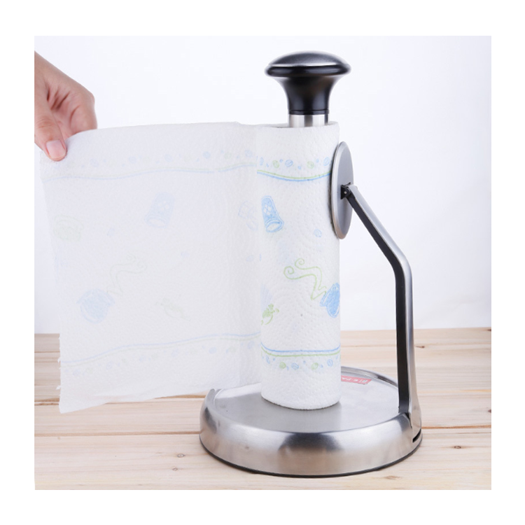 Brushed silver kitchen tissue roll dispenser Paper Towel Holder Stainless Steel